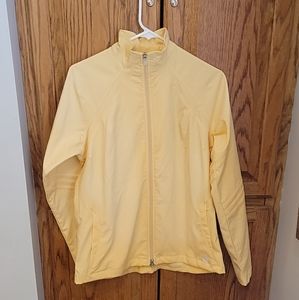 Adidas Women's Track Jacket Yellow Full Zip Size Large